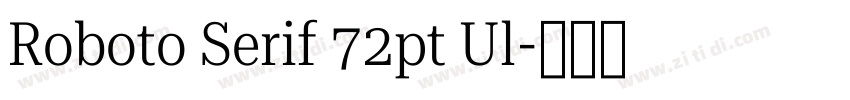 Roboto Serif 72pt Ul字体转换